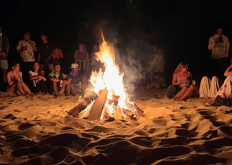 Enjoy a fun evening beach bonfire party on your Sri Lanka holiday